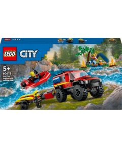 LEGO City Terenowy wóz strażacki z łodzią ratunkową (60412)