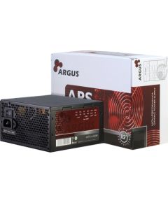 Power Supply INTER-TECH Argus APS 620W, efficiency 86.3%, dual rail (30A/30A), 120 mm silent fan with automatic control, 1x6+2pinPCIE, 4xSATA, 4xMolex, 1xFloppy, 1x4+4pinEPS12V, Active PFC, OVP/SCP/OPP/UVP/OS protection