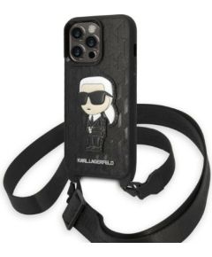 Karl Lagerfeld KLHCP14LSTKMK Aizmugurējais Apvalks Priekš Apple iPhone 14 Pro