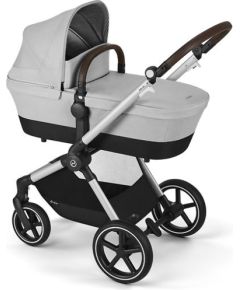 CYBEX EOS Lux kombinētie rati, Lava Grey, sudraba rāmis