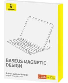 Baseus Brilliance Maks ar Klaviatūru Priekš Apple iPad 10.2 (2019/2020/2021) / QWERTY / Type-C