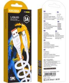 KAKUSIGA KSC-803 USB-A -> USB-C uzlādes kabelis 30W | 5A | 100 cm balts