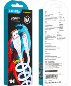 KAKUSIGA KSC-803 USB-A -> Lightning uzlādes kabelis 30W | 5A | 100 cm balts