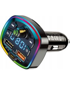 KAKUSIGA KSC-851 auto FM raidītājs QC 3.0 | 18W | USB Flash | Bluetooth 5.0 Melns