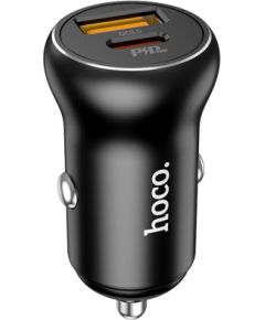 Автомобильная зарядка Hoco NZ5 PD30W+QC3.0 Type-C/USB-A черная