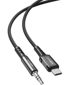 Аудио адаптер Acefast C1-08 USB-C to 3.5mm (M) 1.2m черный