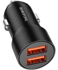 Автомобильная зарядка Borofone BZ19B 2xUSB-A QC3.0 36W черная