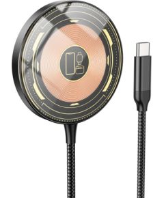 Wireless charger Hoco CW45 3-in-1 black