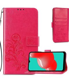 Чехол Flower Book Samsung A245 A24 4G/A246 A24 5G розово-красный