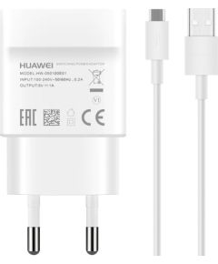 Зарядное устройство оригинальное Huawei HW-050100E01 + кабель MicroUSB 1m  белое