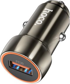 Автомобильная зарядка Hoco Z46 USB-A 18W QC3.0 серая