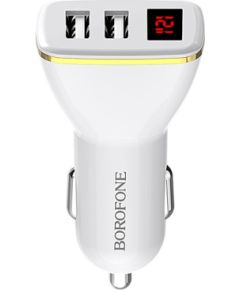 Car charger Borofone BZ11 Speed Map Dual Port white