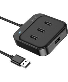 USB разветвитель Hoco HB31 Easy 4-in-1 converter USB to 4xUSB2.0 1.2m черный