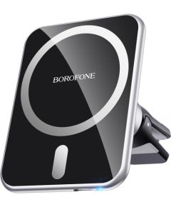 Автомобильная зарядка-держатель Borofone BH43 Xperience Magsafe 15W магнитный,черная
