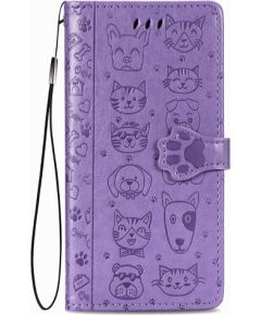 Чехол Cat-Dog Samsung A037 A03s пурпурный