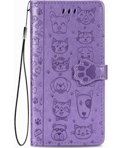 Case Cat-Dog Samsung A037 A03s purple