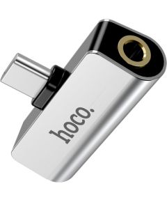 Adapter Hoco LS26 from Type-C to Type-C + 3,5mm silver