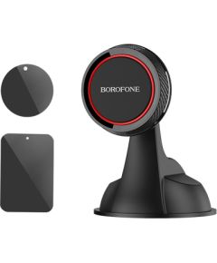 Aвтомобильный держатель телефона Borofone BH14, крепится на стекло, панель, короткий, магнитный