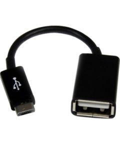 Адаптер с MicroUSB на USB (OTG) black