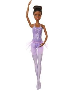Mattel Lalka Barbie Barbie Barbie GJL61 - lalka baleriny (afroamerykańska) w stroju baleriny z tutu i pointe, zabawki od 3 lat