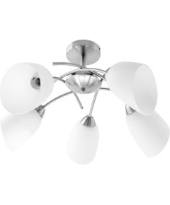 Activejet Classic chandelier pendant ceiling lamp NIKITA nickel 5xE27 for living room