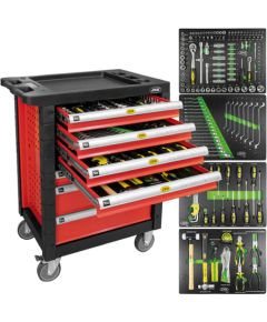 ​Instrumentu rati ar 7 atvilknēm un 171 instrumentu, sarkani, JBM