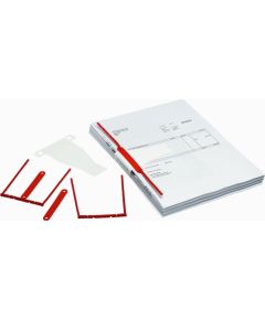 Dokumentu saspiedējs F-Binder BANTEX, (7*11cm), 100 gab./iepak.., sarkana