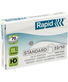 Skavas Rapid, Standard, 23/10, 1000 skavas/kastītē, lieljaudas skavas līdz 70 papīra loksnēm ( Iepak. x 2 )