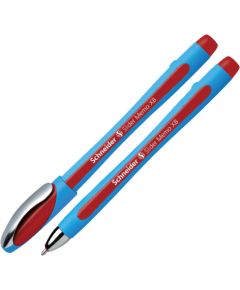 Lodīšu pildspalva SCHNEIDER SLIDER MEMO XB 1.4mm zils korpuss sarkana tinte