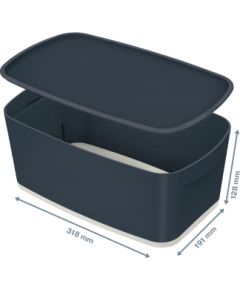 Leitz Kaste uzglabāšanai Cosy L MyBox, maza, ar vāku, pelēkā krāsā