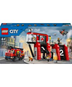 LEGO City Ugunsdzēsēju depo un ugunsdzēsēju auto (60414)