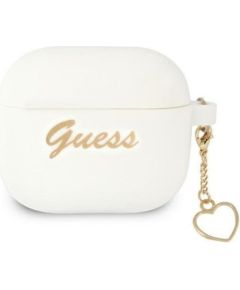 Guess AirPods 3 cover Silicone Charm Heart Collection Apple White