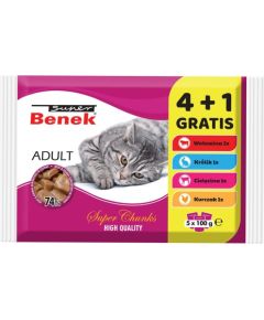 SUPER BENEK Adult - wet cat food - 5 x 100g