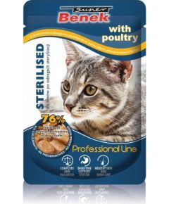 SUPER BENEK Sterilised with poultry - wet cat food - 100g