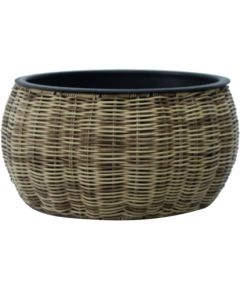 Planter WICKER D37xH19cm, light brown Предметы интерьера и дизайна