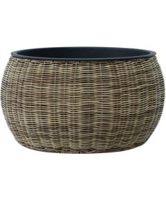 Planter WICKER D48xH26cm, light brown Предметы интерьера и дизайна