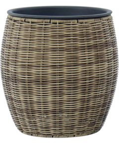 Planter WICKER D30xH30cm, light brown Предметы интерьера и дизайна