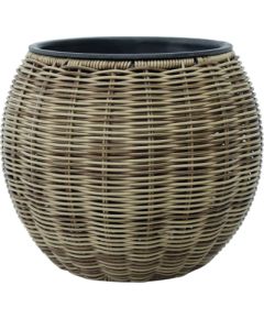 Planter WICKER D26xH22cm, light brown Предметы интерьера и дизайна