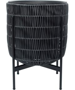 Puku pods WICKER ar stativu 30x30xH38cm, melns Interjera un Dizaina priekšmeti