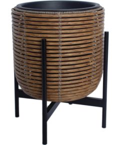Puku pods WICKER ar stativu 30x30xH38cm, bruns Interjera un Dizaina priekšmeti