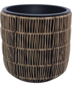 Кашпо WICKER D27xH28cm, светло-коричневый Предметы интерьера и дизайна