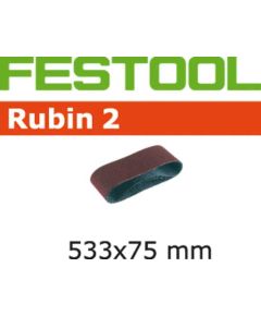 Smilšpapīra lenta lenšu slīpmašīnai Festool Rubin 2; 75x533 mm; P60; 10 gab.