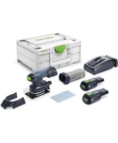 Orbitālā slīpmašīna Festool Rutscher RTSC 400 3,0 I-Plus 18 V; 2x3,0 Ah akum.