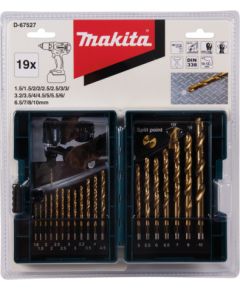 Metāla urbju komplekts Makita D-67527; 1,5-10 mm; 19 gab.