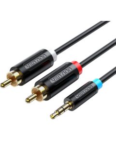 3.5mm Male to 2x Male RCA Cable 3m Vention BCLBI Black