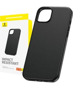 Phone Case for iPhone 15 ProMax Baseus Fauxther Series (Black)