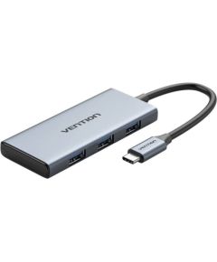 USB-C to HDMI, 3x USB 3.0, SD, TF Hub Vention TOOHB 0.15m Gray