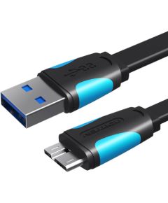 Flat USB 3.0 A to Micro-B cable Vention VAS-A12-B025 0.25m Black
