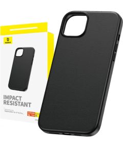 Phone Case for iPhone 15 Pro Baseus Fauxther Series (Black)