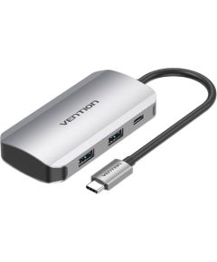 USB-C Docking Station to 4x USB3.0, PD 0.15m Vention TNBHB (gray)